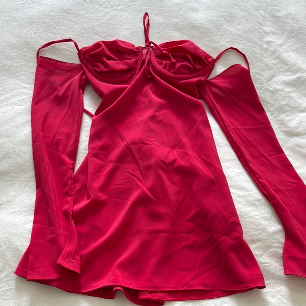 Elegant Red Off-Shoulder Dress
